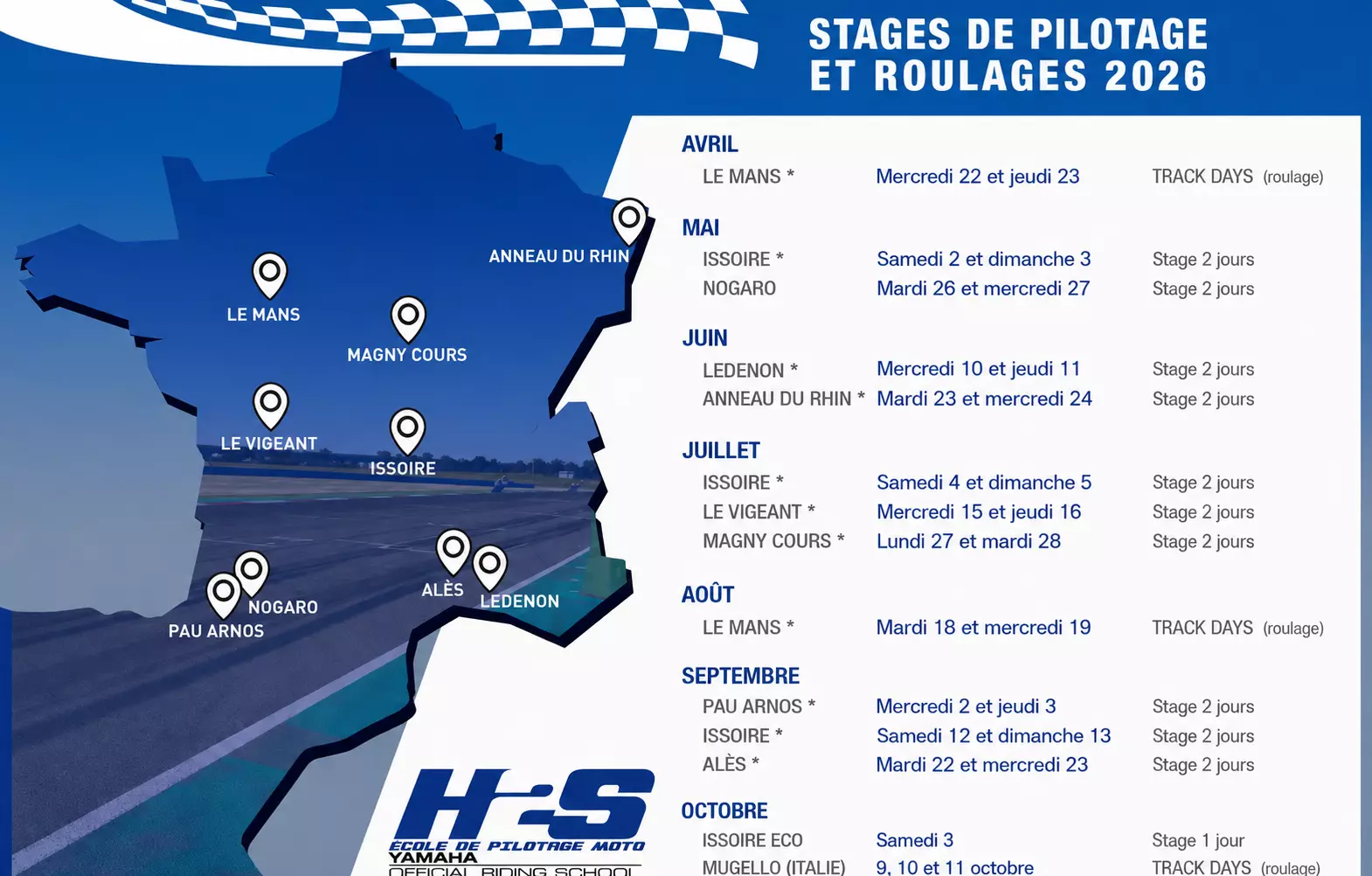 Calendrier 2026